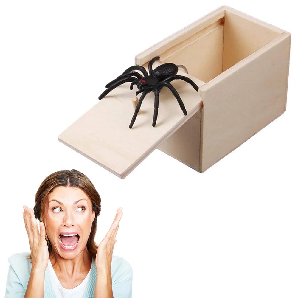 Boite Surprise Araignee, Boîte Araignée en Bois, Prank Araignée, Spider  Box, Farce et Attrape, Cadeaux Surprises pour Enfants et Adultes
