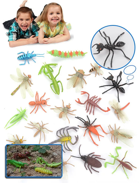 Lot 30 Fausses Araignées & Insectes Réalistes En Plastique – Farces & Décorations Halloween – Cafards, Scorpions, Araignées…