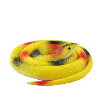 Faux Serpent en Caoutchouc Jaune