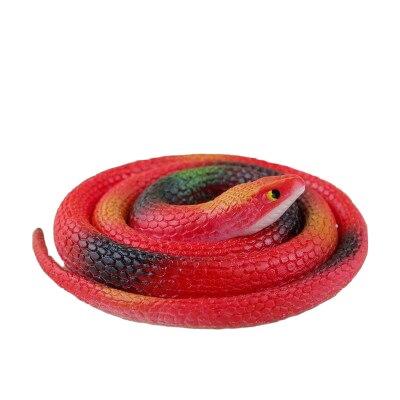 Faux Serpent en Caoutchouc Rouge